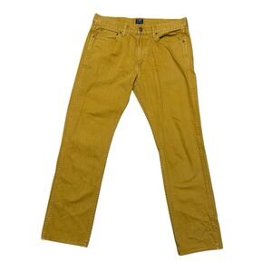 J Crew Jeans‎ Mens 33x32 (34x30) Tan Brown The Sutton Straight Leg Denim Casual